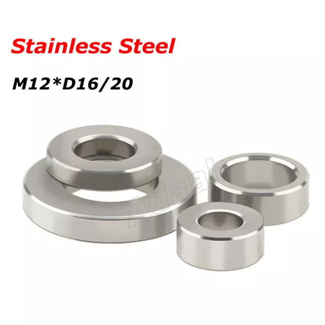 M12 Stainless Steel Spacers Standoff Round Unthreaded Bushing Sleeve Washer Shim