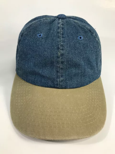 Vintage Bugle Boy Company Hat Blue Denim Strapback Adjustable Baseball Cap VGC