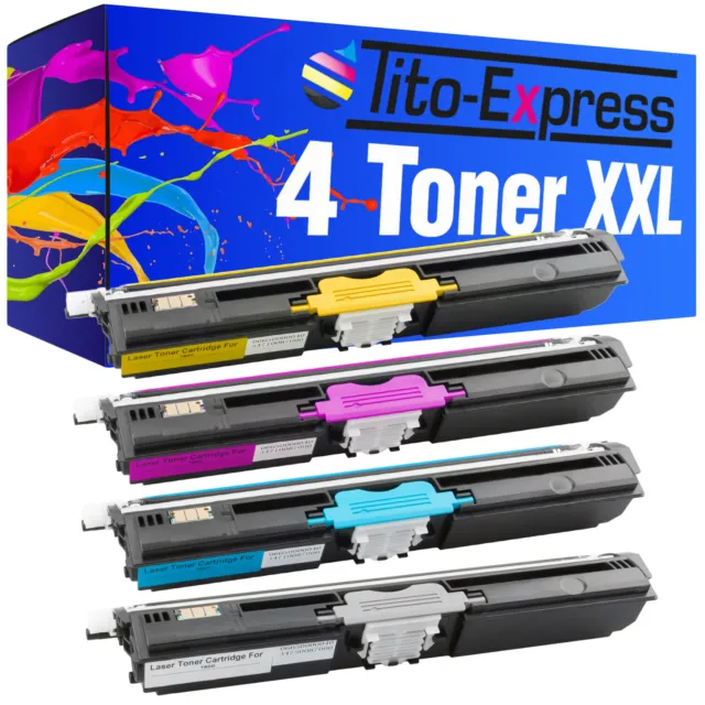 4x Toner-Patrone XL PlatinumSerie für Konica Minolta Magicolor 1600W 1650EN DT 1
