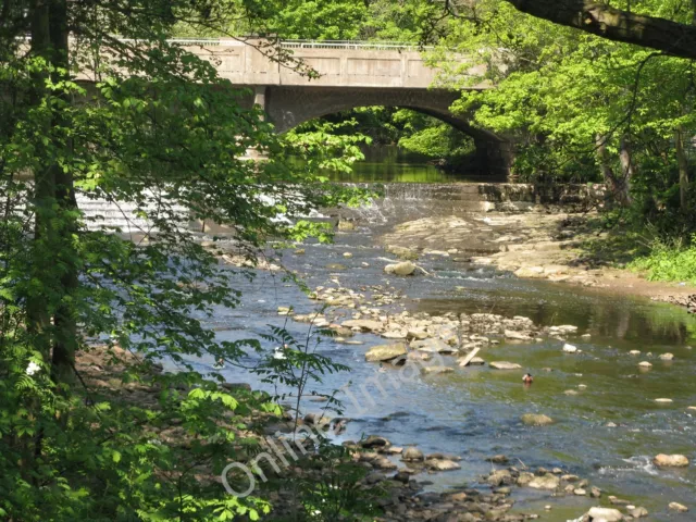 Photo 6x4 River Don at Oughtibridge The River Don flowing under the road  c2011