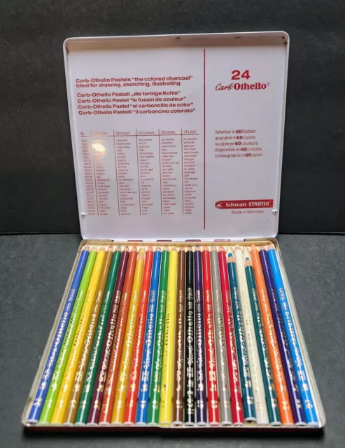 Schwan Stabilo 24 CarbOthello Professional Colored Charcoal Pencils Germany  Used