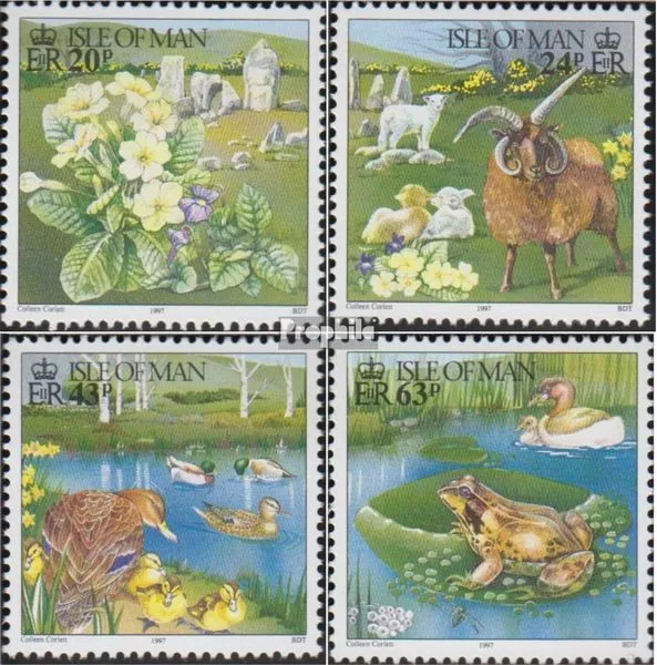 Briefmarken GB - Isle of Man 1997 Mi 705-708 (kompl.Ausg.) postfrisch Dinosaurie