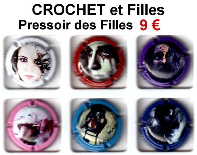 Capsules de Champagne  CROCHET et  FILLES " Pressoir des filles"