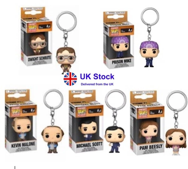 THE OFFICE FUNKO Pocket Pop! Keyring Dwight Schrute Prison Michael