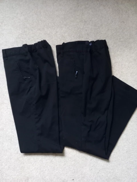 Girls black school trousers bundle age 10 to 11 Marks and Tesco. 4 pairs