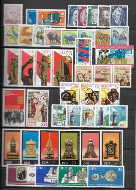 East-Germany/GDR/DDR: All stamps of 1975 MNH in a year set complete,