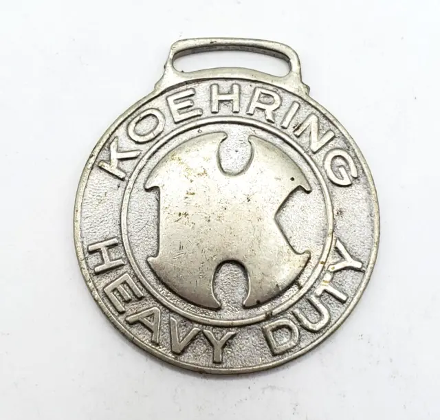 Antique Koehring Heavy Duty Pocket Watch Fob Florida Equipment Co Collectible