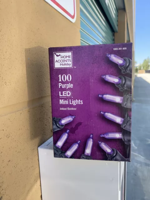 Home Accent Holidays 100 Purple LED Mini STRING LIGHTS T56