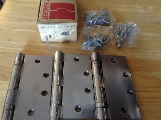 Hager BB1279 Door Hinges 4.5" X 4.5" US26 (Box of 3)