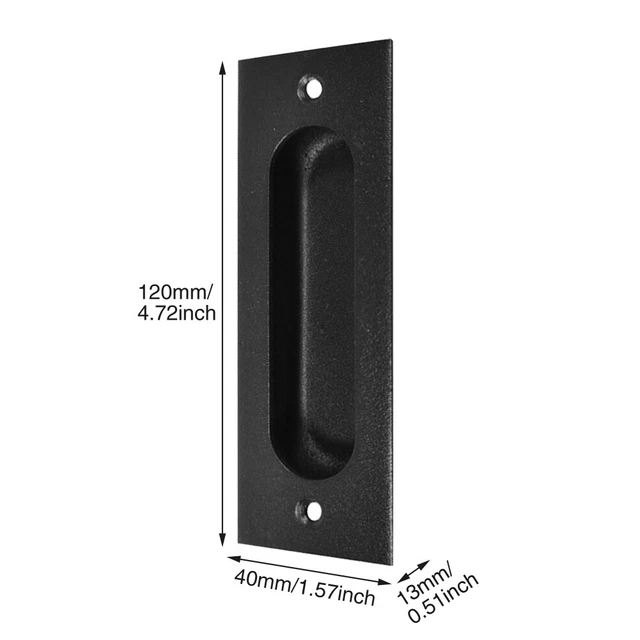 Flush Pull Sliding Barn Door Handle Easy Install Frosted Embedded Square Matte