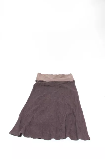 Hard Tail Womens Cotton Tie Dye Print Ribbed Top Poncho Brown Size M XS Lot 2 3