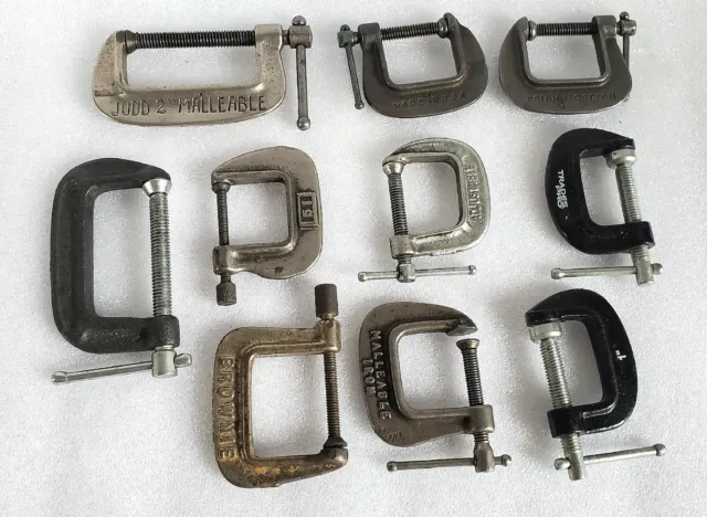 ADJUSTABLE C-CLAMPS Mixed Lot, 10 pc