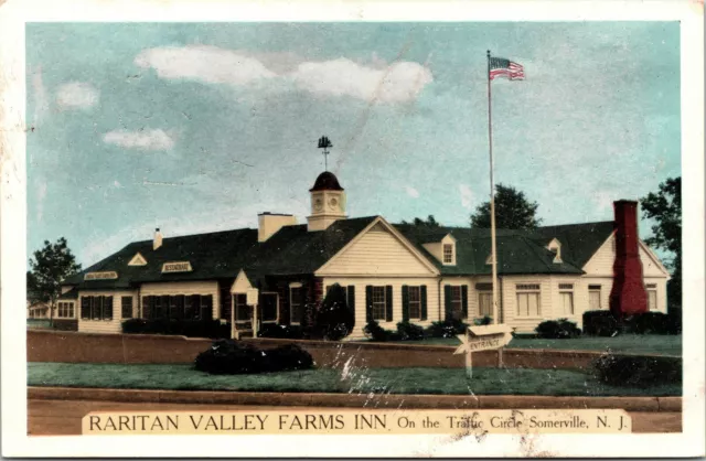 Raritan Valley Farms Inn On Traffic Circle Somerville New Jersey NJ UNP Postcard