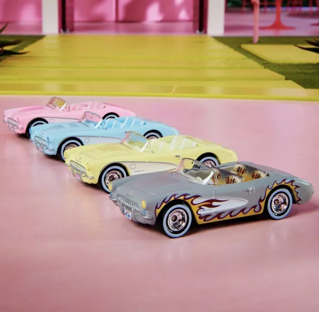 Hot Wheels Collectors Barbie The Movie Corvette 4-Pack - PRE ORDER 3