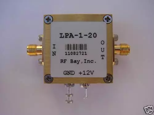 50-1000MHz 100mW 20dB RF Amplifier, LPA-1-20, New, SMA