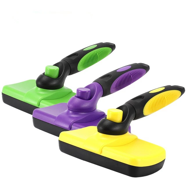 Self Cleaning Pet Dog Cat Slicker Brush Grooming for Medium and Long Hair Pets