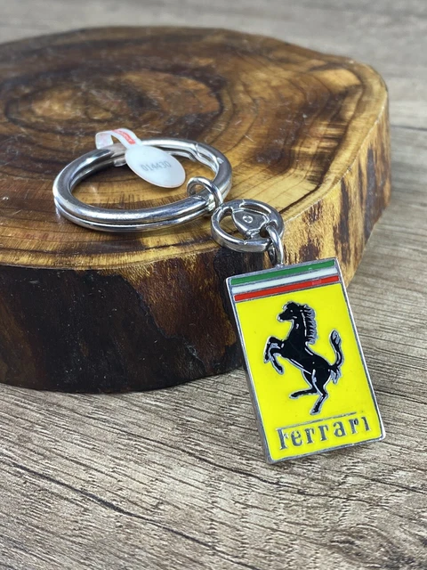 Ferrari Silver 925 keychain Yellow Ferrari Key Ring Made in Italy