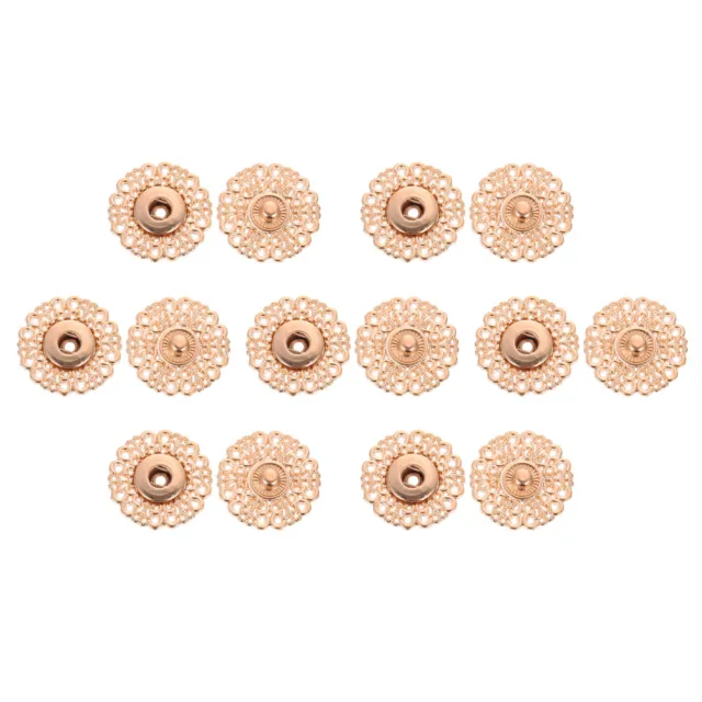 10 pares de botones decorativos con botones a presión de aleación