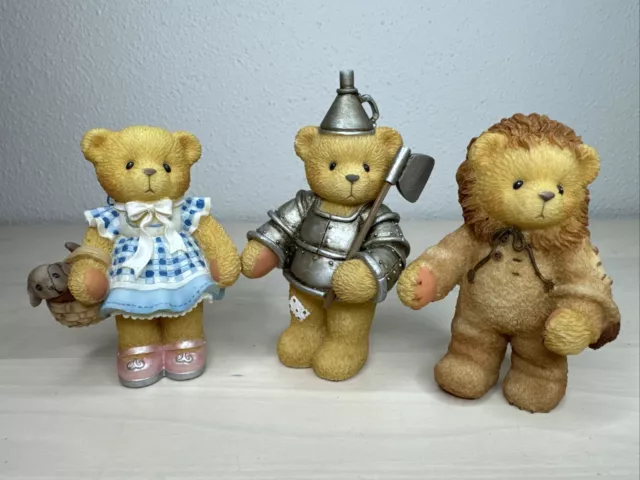 3 Lot Cherished Teddies Wizard of Oz 2005 Figurines Tin Man-Dorothy-Lion 3"