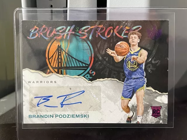 2023-24 Panini Court Kings Brandin Podziemski RC Brush Stroker Auto 01/35