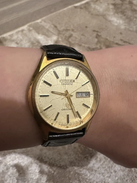 Citizen Crystron Vintage Men Watch , 4-068301 SMT 91225503, read description