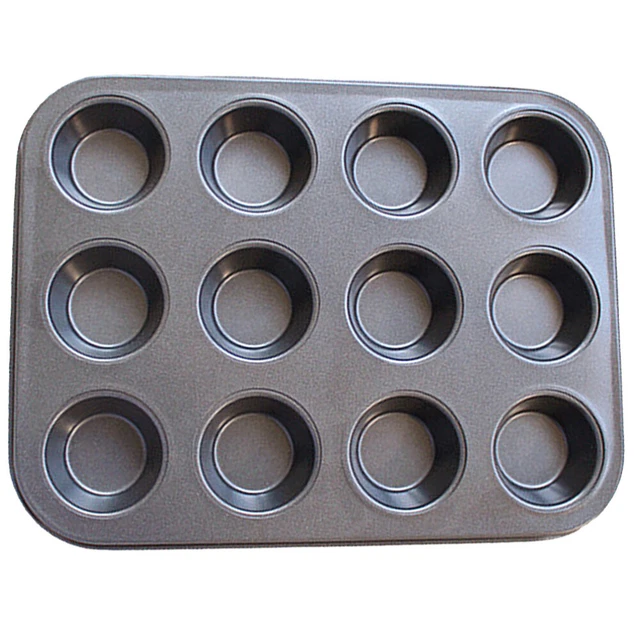 Mini 12 tazas Mufform Antiadherente Cupcake Tablet Forma Resistente al Calor