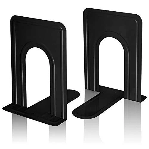 Book Ends - Decorative Metal Book Ends Heavy Duty bookends Black