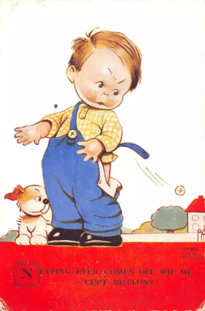 Cpa Illustrateur Signe Mabel Lucie Attwell Nuffing Ever Comes