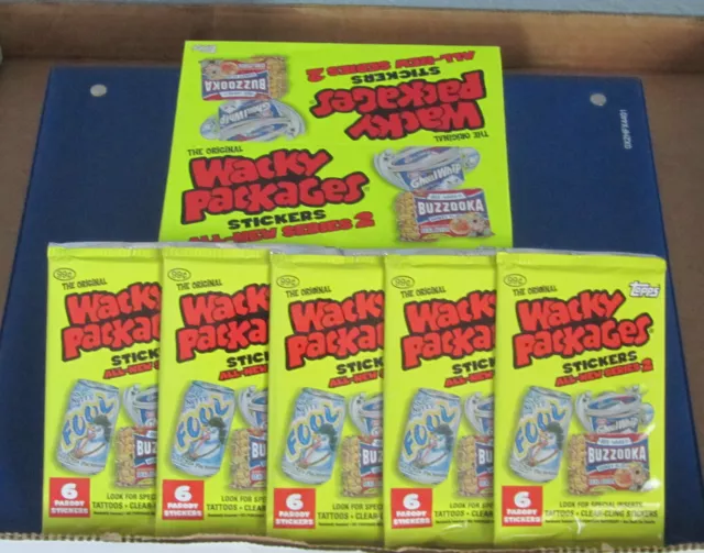 Wacky Packages Ans2 Sealed 5 Unopened Packs In Excellent Condition