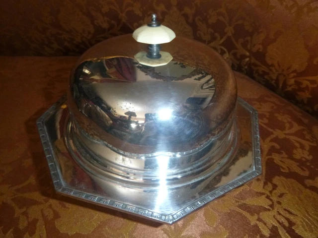 Stylish Gladwin Sheffield Antique Art Deco Silver Plated Muffin Dish / Warmer