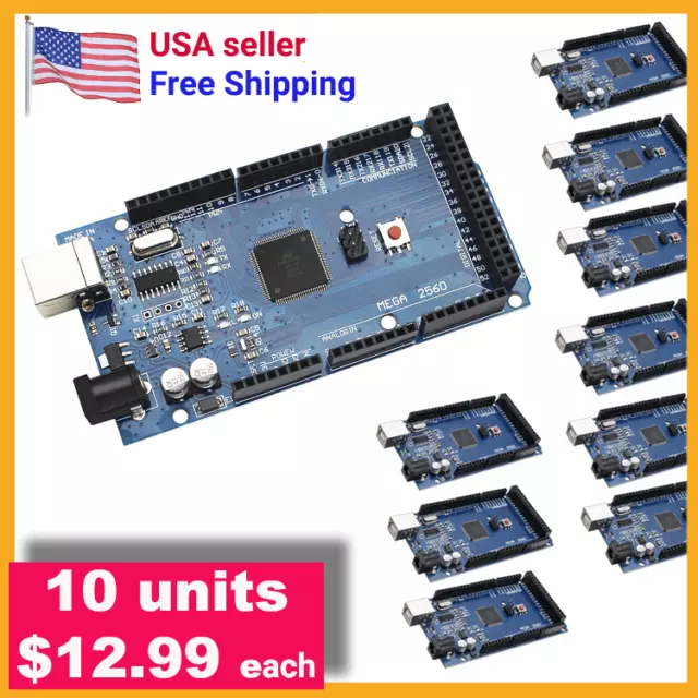 **10 UNITS**  ATmega 2560 R3 CH340 Board compatible with Arduino MEGA 2560 IDE