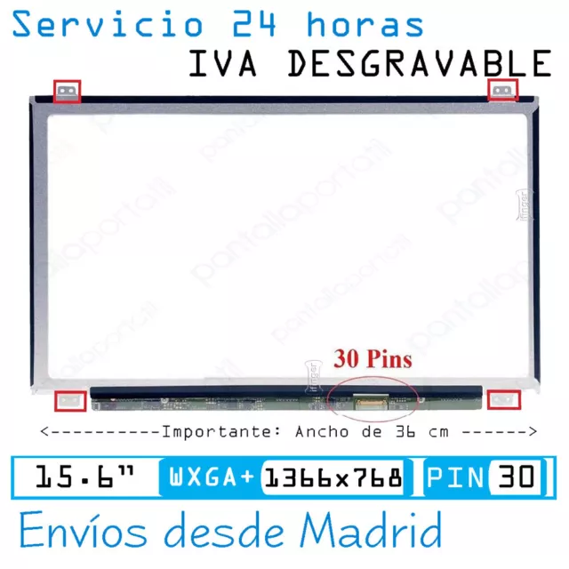 Pantalla Compatible De Y Para Portatil N156Bge-E42 Rev.c3 15.6 Hd Lcd Led 30 ...