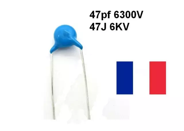 47Pf 6Kv 47J 6Kv 6000V Condensateur Ceramique Haute Tension