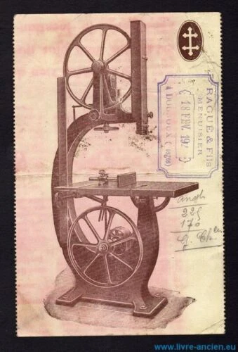 CPA scie à ruban par Docks de la Machine au 59 rue Stanislas à Nancy