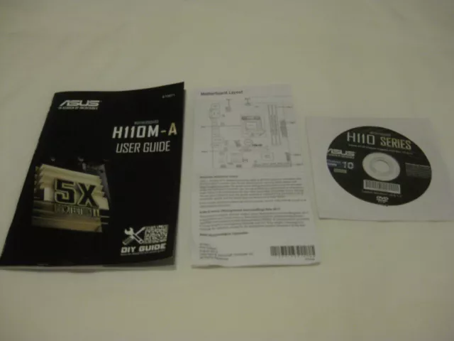 Asus H110M-A Intel Socket 1151 Motherboard User Manual And Driver Cd