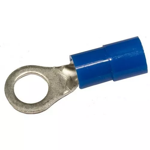 Nylon Insulated Ring Terminals - 16-14 Awg - #10 Stud Size - Blue - MORRIS-11340