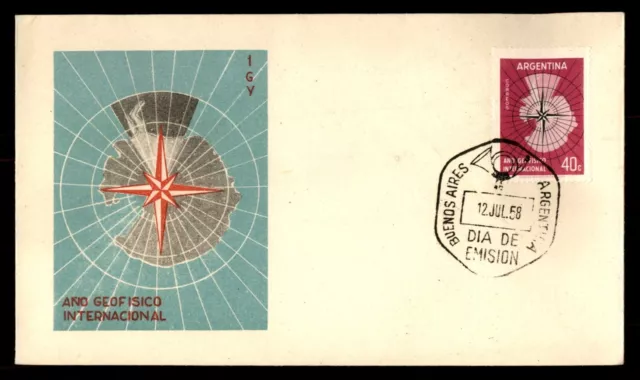 Mayfairstamps Argentina 1958 Geophysical Year IGY First Day Cover aah_96611