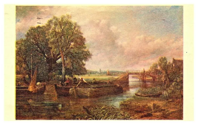 View On The Stour Near Dedham by John Constable Posted 1946 Art Postcard F1