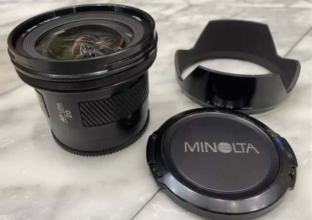 Minolta Maxxum AF 20mm f2.8 lens Sony Alpha A mount 94% condition