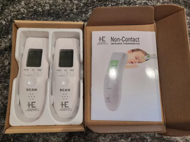 Homewell Essentials Non-Contact Infrared Thermometers 2 Pack - BRAND NEW