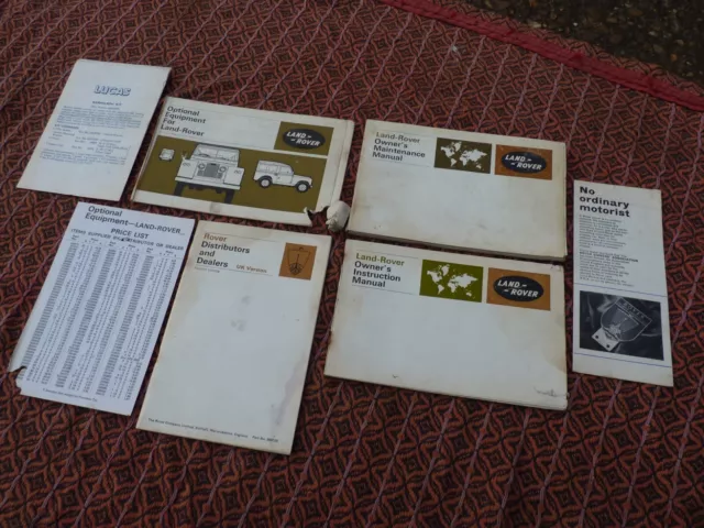 Original Land Rover Series IIA Owner's Manual Handbooks Pack