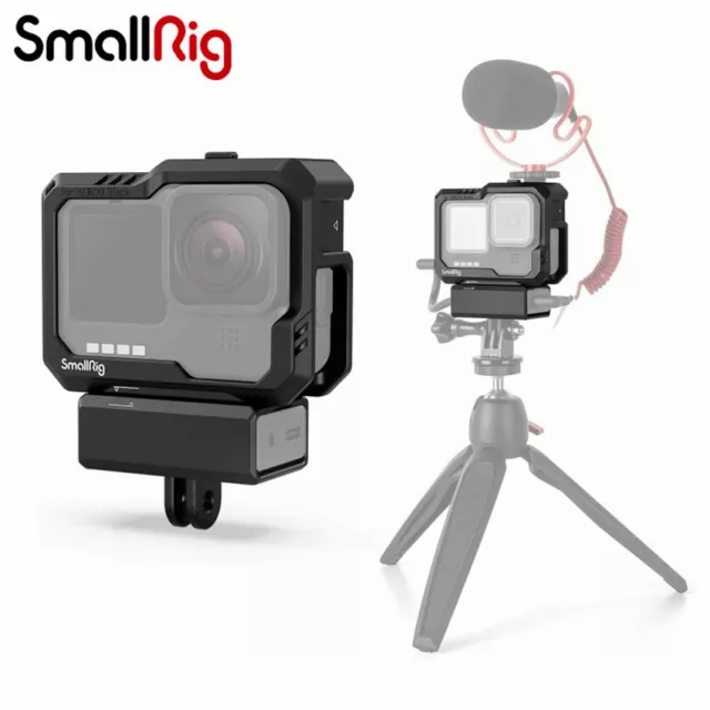 SmallRig GoPro Hero11/10/9 Black Camera Cage with Cold Shoe Mounts for Mic-3083B