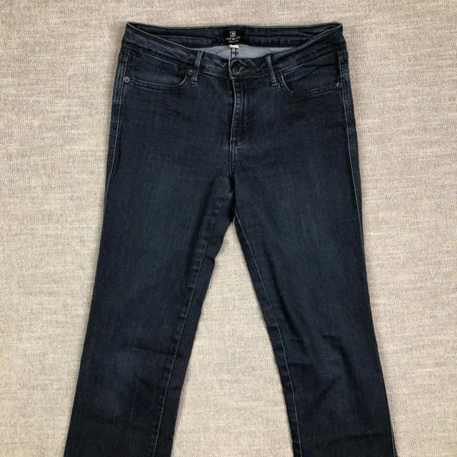 Just Black Jeans Womens 30 Blue USA Made Slim Fit Bootcut Mid Rise Dark Stretch