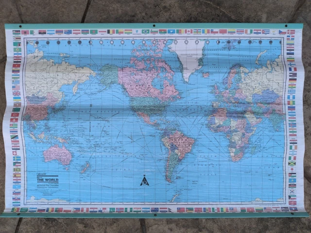 1993-laminated-teacher-s-colorprint-map-of-the-world-mercator