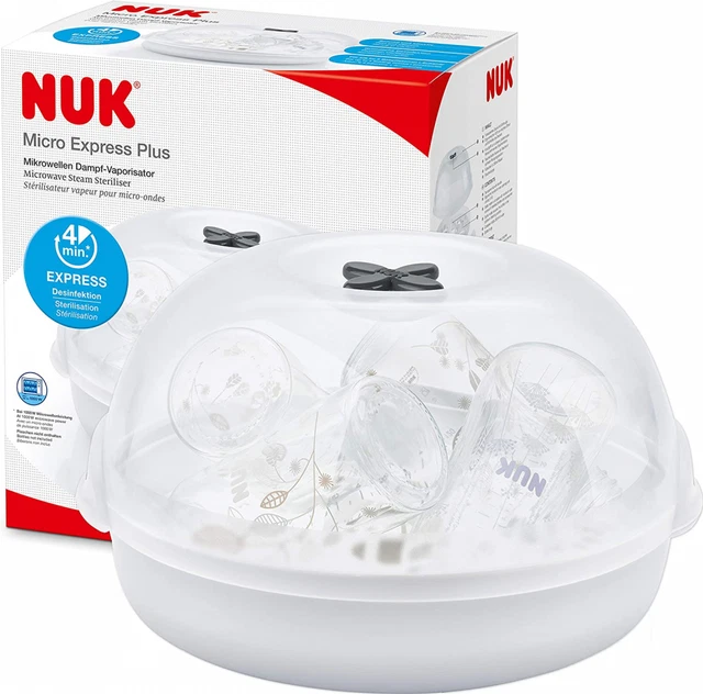 NUK Micro Express Plus Stérilisateur Vapeur pour Micro-ondes