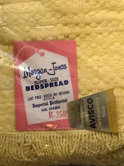 Morgan Jones Yellow Pops Chenille Bedspread New