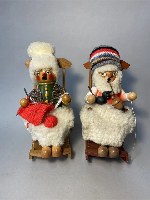 Steinbach "Grandpa Op & Grandma Oma" in Rocking Chair Musical Incense Smoker