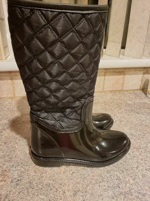 NEXT BLACK QUILTED Wellies Wellington 