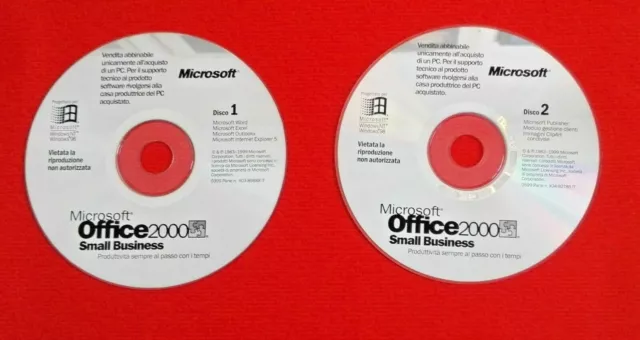 Microsoft Office 2000 Small Business Originale 2 CD NO licenza