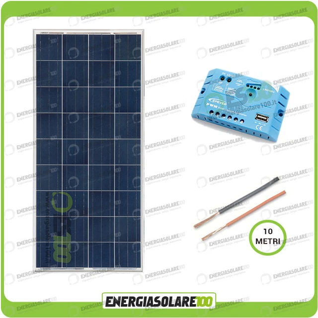 Kit solaire roulotte camping car panneau solaire 150W 12V regulateur de charge